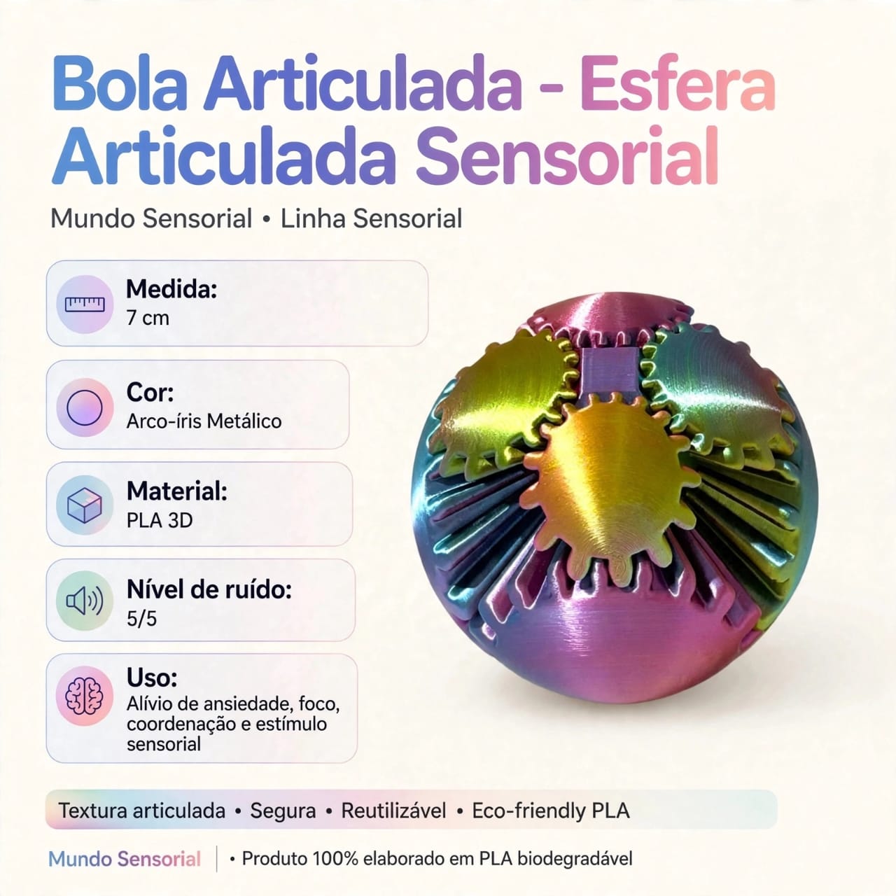 Bola de Engrenagem - Mundo Sensorial